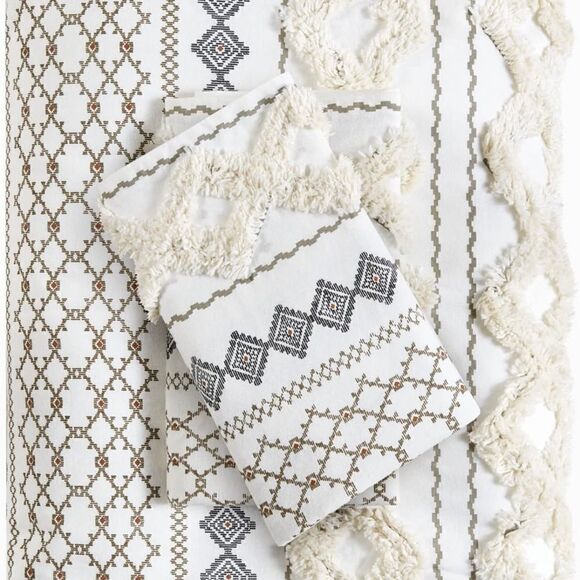 New! INK+IVY Imani 100% Cotton Duvet Mid Century Modern Design 3 Piece - Picture 6 of 16